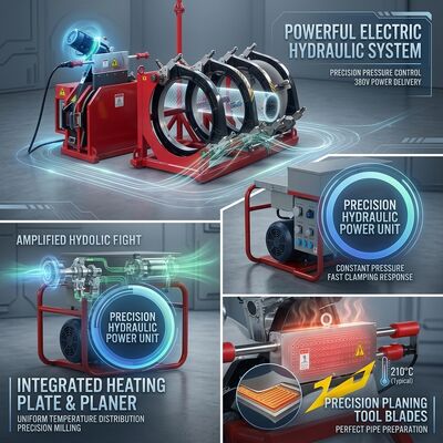 1200mm Large Diameter HDPE Butt Welder 220V | Hydraulic Hot Melt